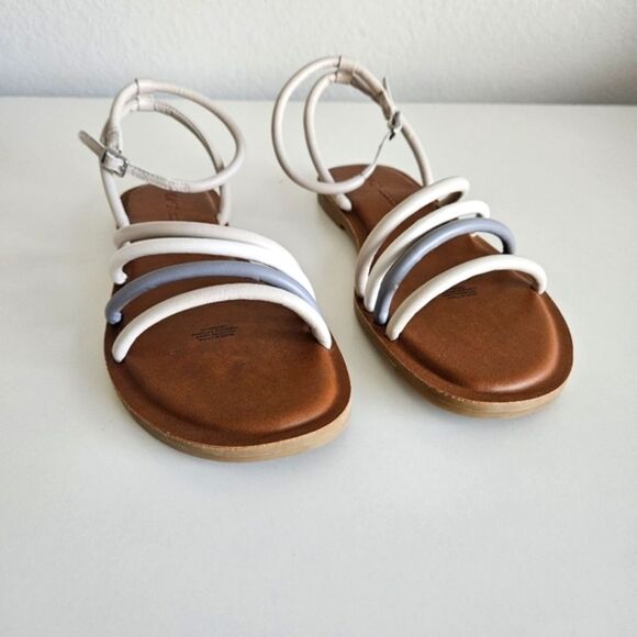 NWOT Toms | Willa Leather Strappy Putty Bone Buckle Sandal, Women's 9.5 - Picture 6 of 8